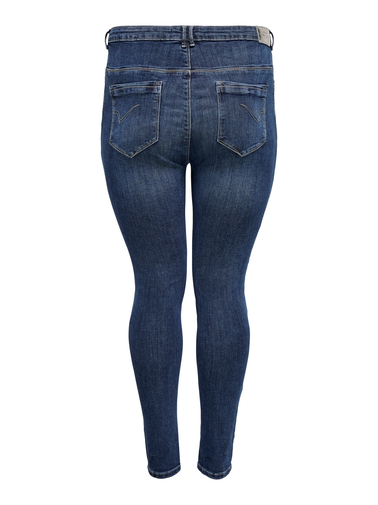 ONLY Skinny Fit Hohe Taille Jeans -Dark Blue Denim - 15225735