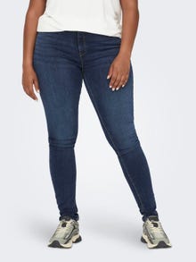 ONLY Curvy CarLaola life hw Skinny fit jeans -Dark Blue Denim - 15225735