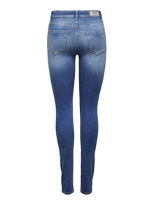 ONLY onlblush mid waist skinny jeans -Medium Blue Denim - 15225794