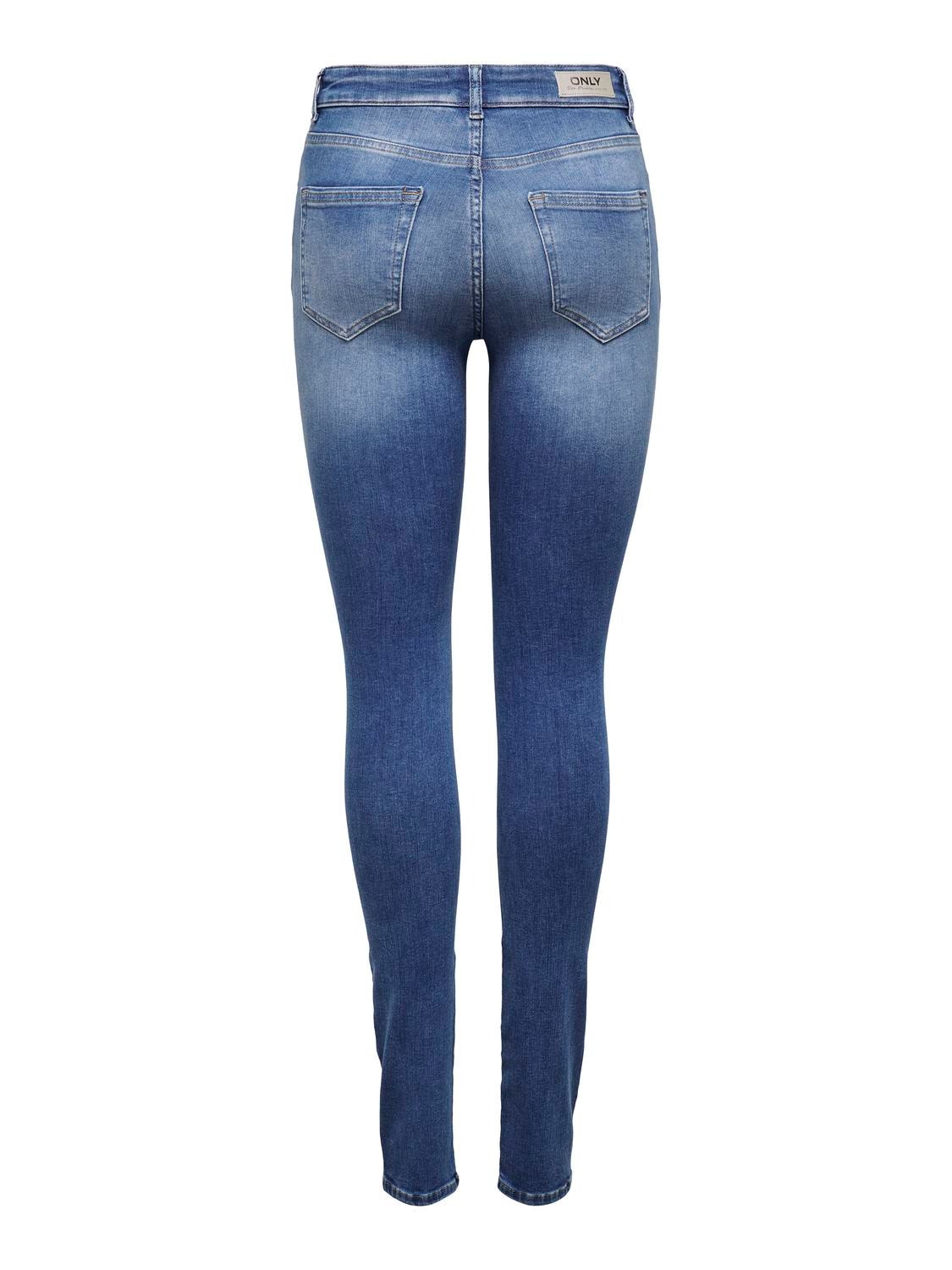 ONLY Skinny fit Mid waist Jeans -Medium Blue Denim - 15225794