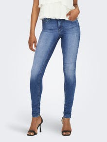 ONLY Skinny Fit Mittlere Taille Jeans -Medium Blue Denim - 15225794