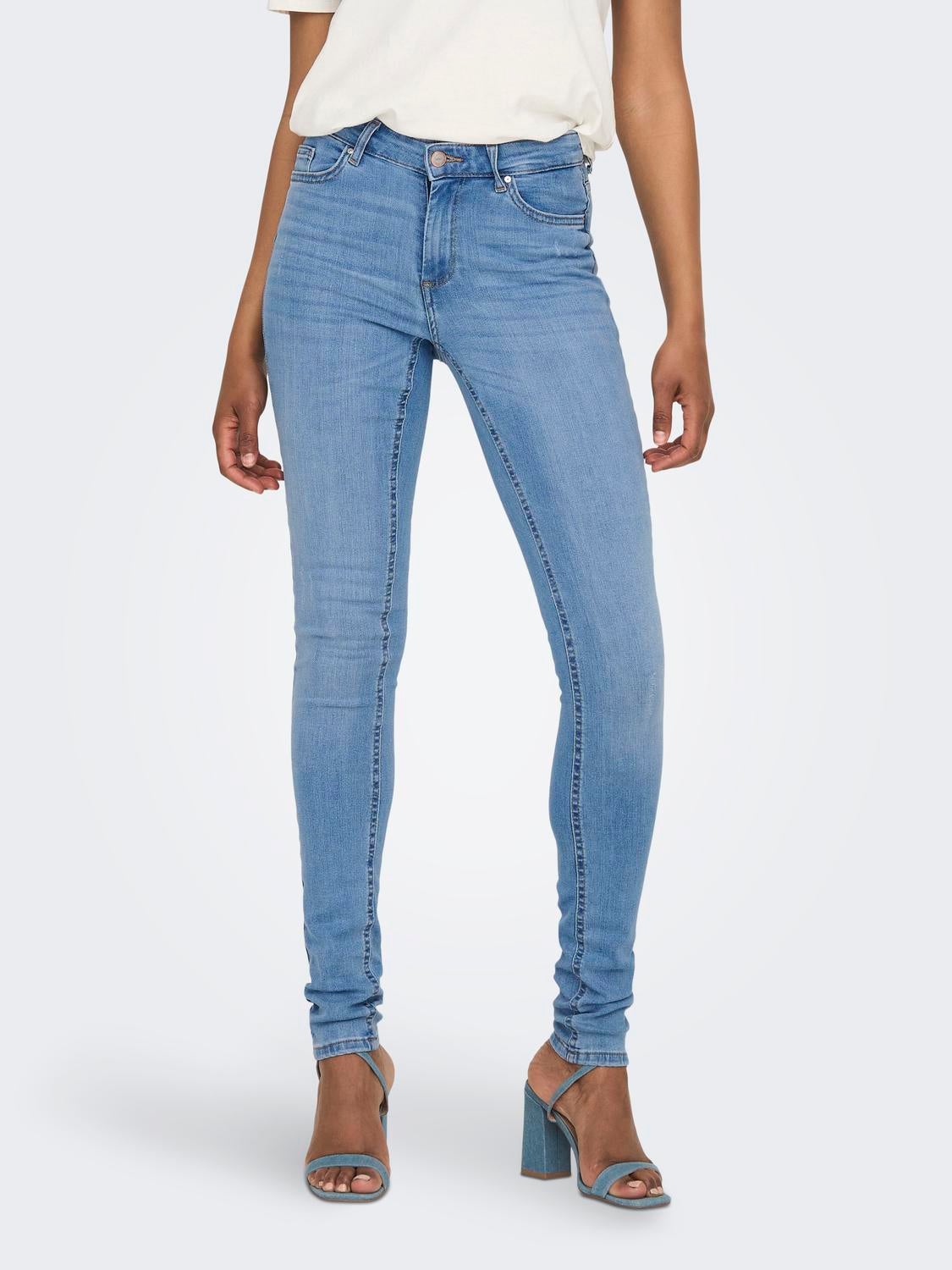 Skinny light store wash jeans