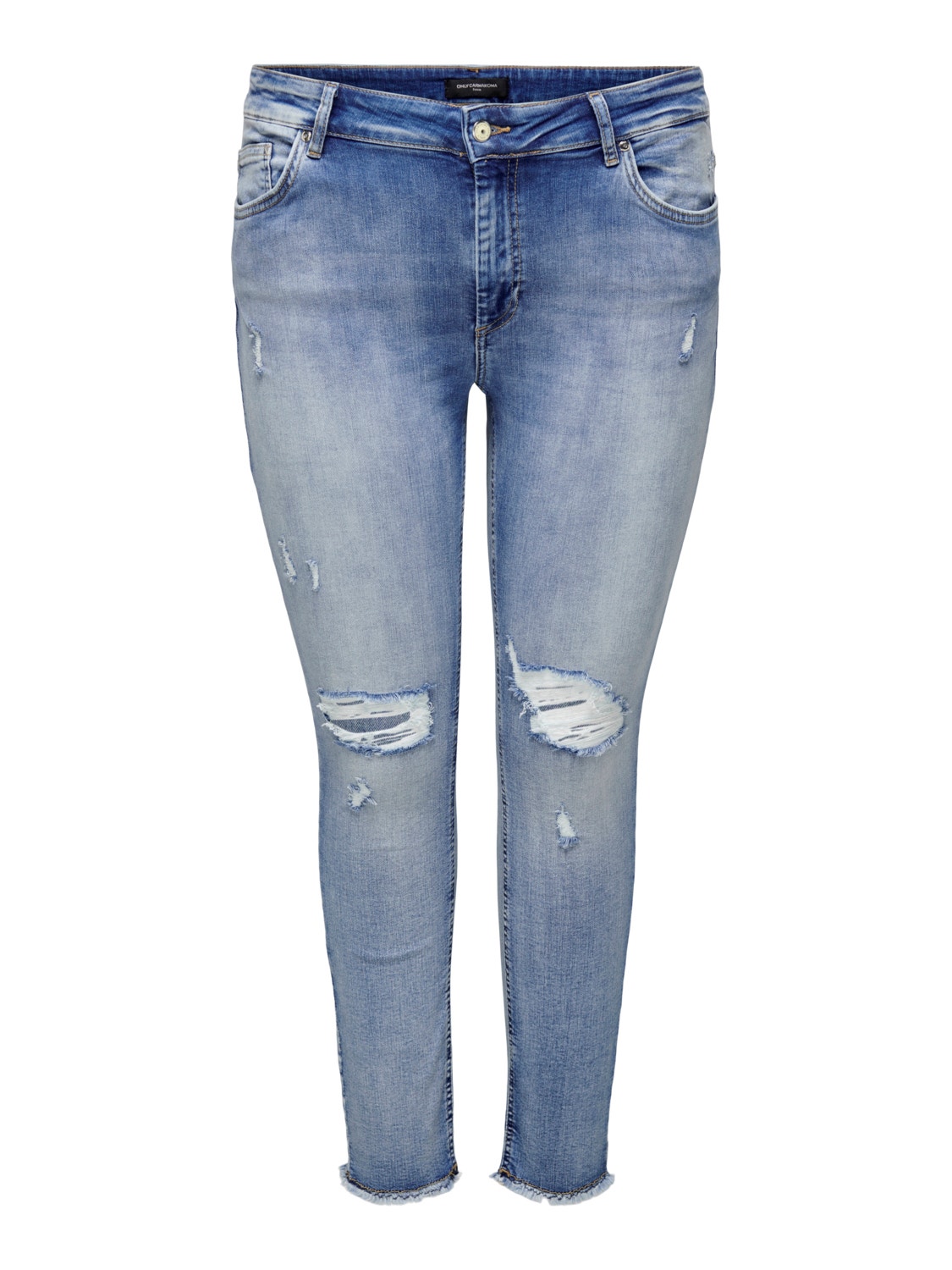 ONLY Jeans Skinny Fit Taille classique Ourlet brut -Light Blue Denim - 15225834