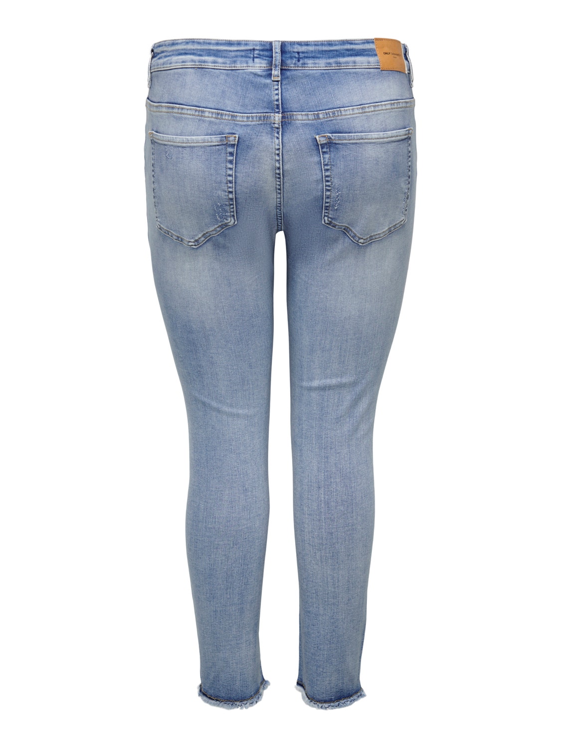 ONLY Skinny Fit Regular waist Raw hems Jeans -Light Blue Denim - 15225834