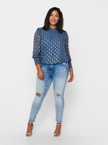 ONLY Skinny Fit Regular waist Raw hems Jeans -Light Blue Denim - 15225834