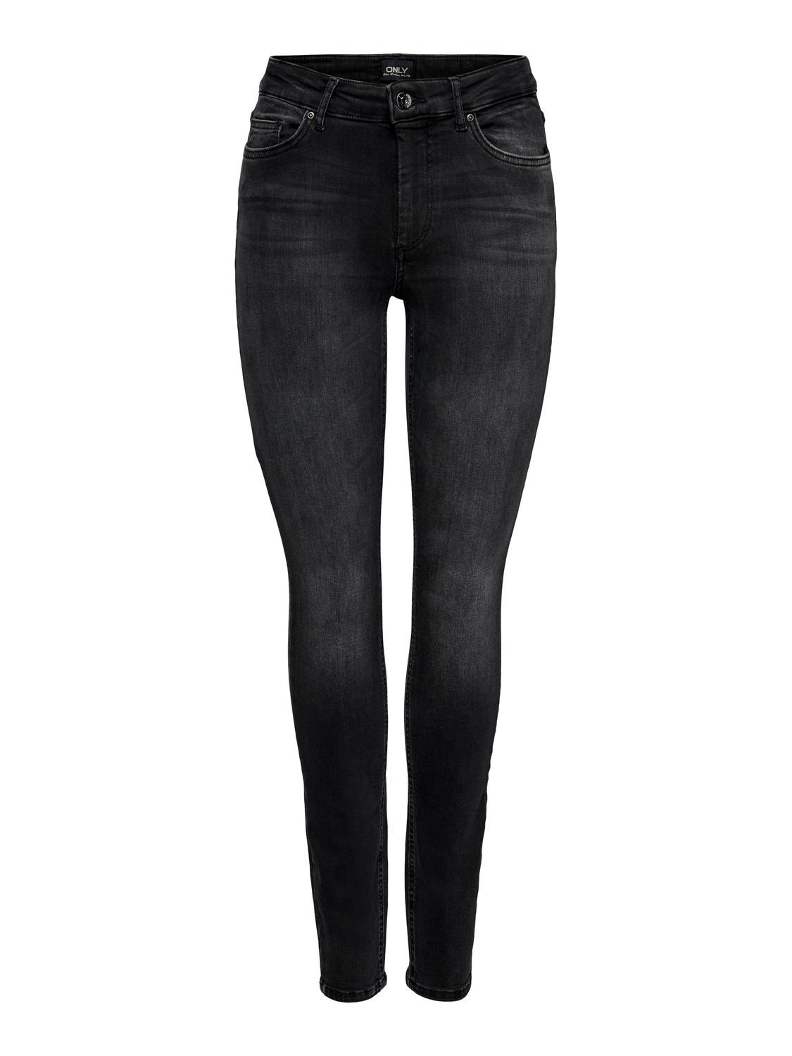 ONLY Skinny Fit Mittlere Taille Jeans -Black Denim - 15225846