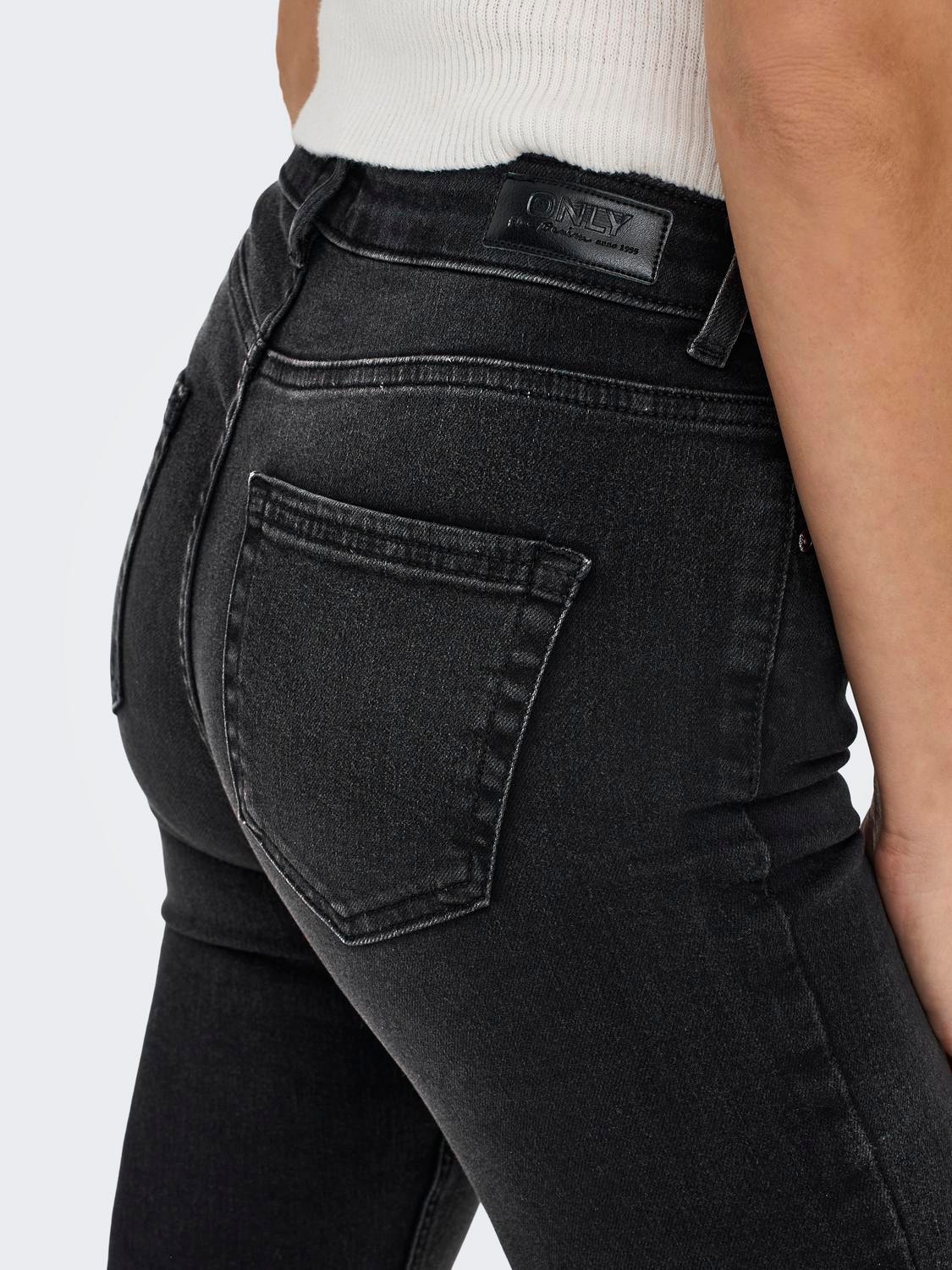 ONLY ONLBLUSH MID waist SKinny jeans -Black Denim - 15225846