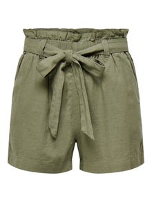 ONLY Cinturón de lino Shorts -Kalamata - 15225921