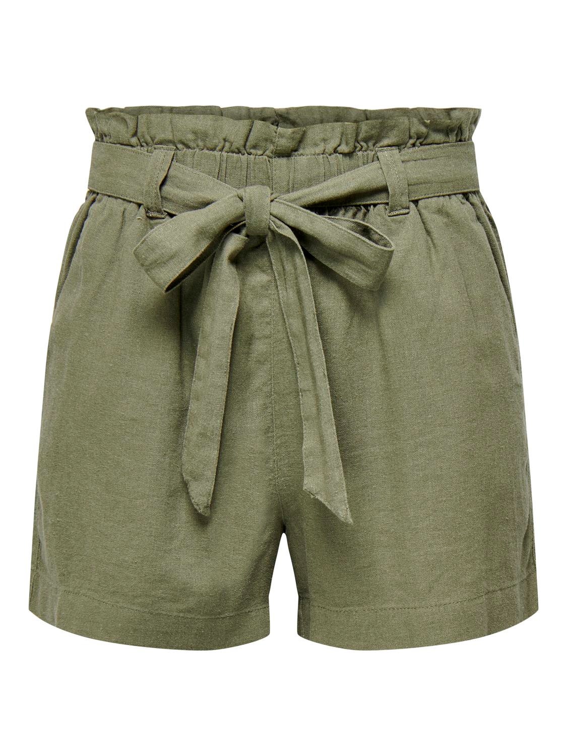 ONLY Cinturón de lino Shorts -Kalamata - 15225921