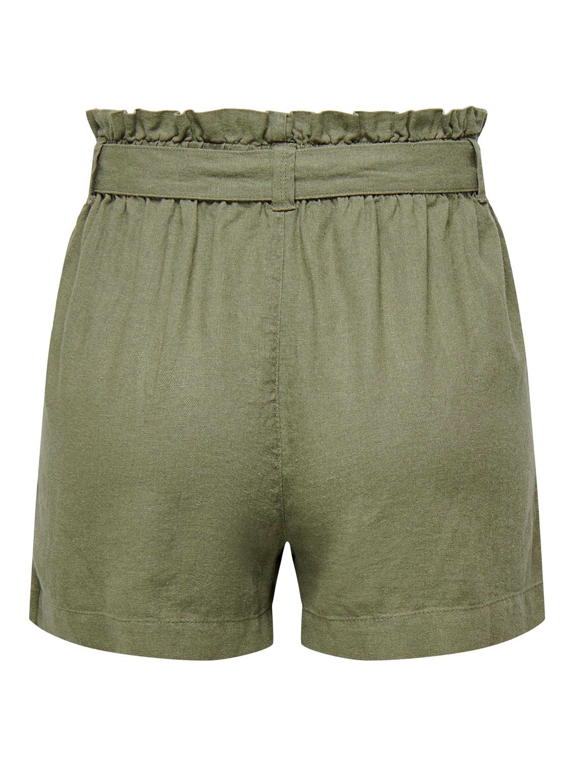 ONLY Cinturón de lino Shorts -Kalamata - 15225921