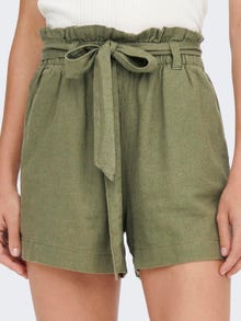 ONLY Cinturón de lino Shorts -Kalamata - 15225921