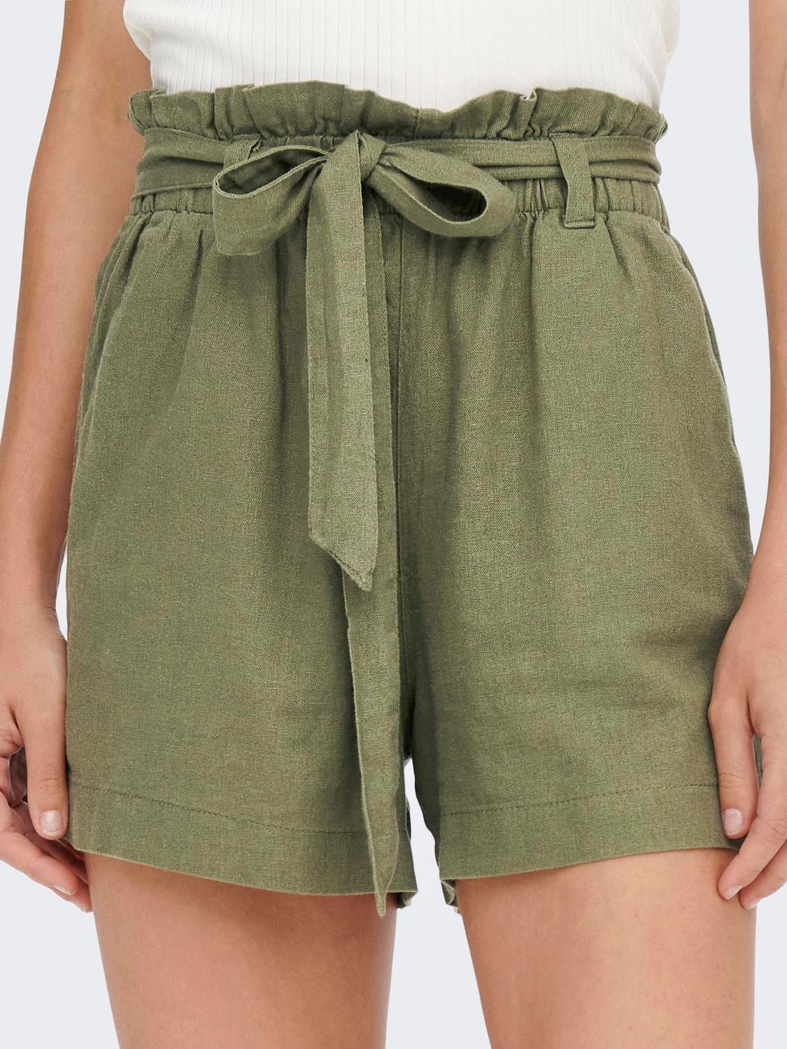 ONLY Linne knytskärp Shorts -Kalamata - 15225921