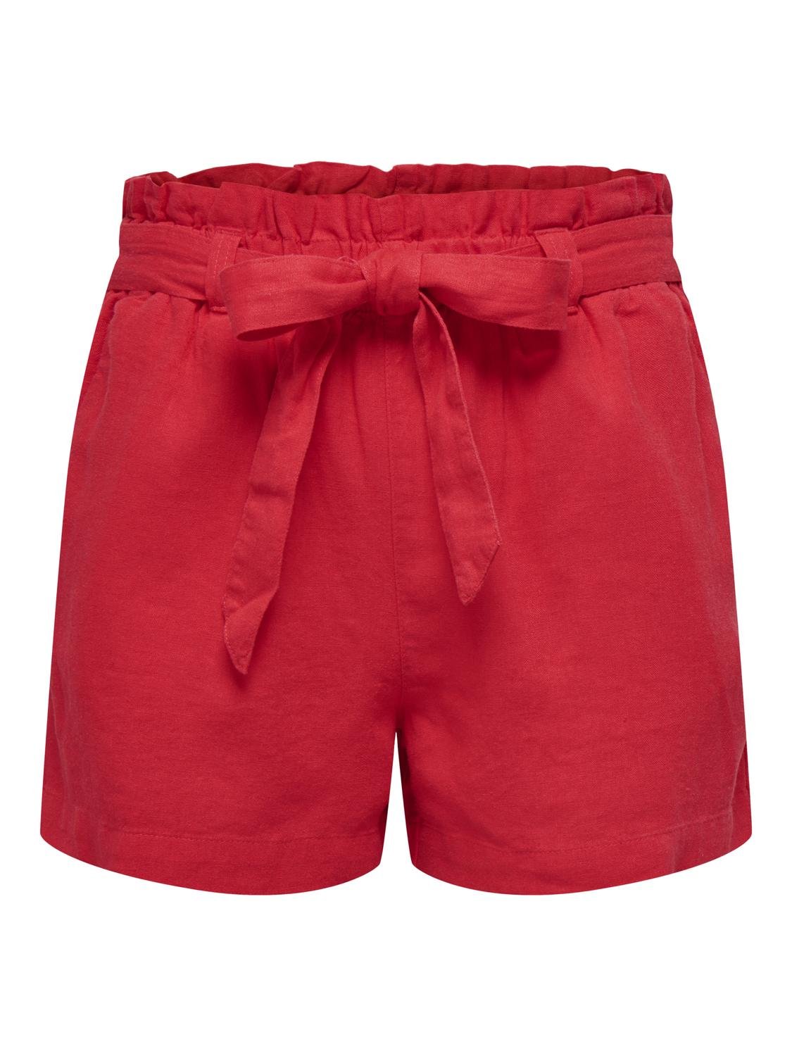 ONLY Cinturón de lino Shorts -Bittersweet - 15225921