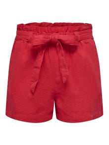 ONLY Linen tie belt Shorts -Bittersweet - 15225921