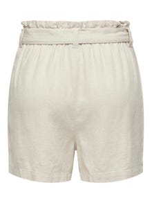 ONLY Linen shorts with tie belt  -Moonbeam - 15225921