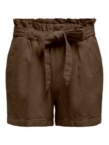 ONLY Linne knytskärp Shorts -Carafe - 15225921