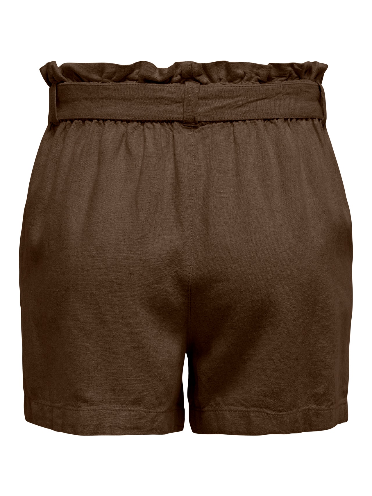 ONLY Gürtel Leinen Shorts -Carafe - 15225921