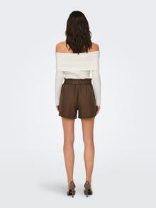 ONLY Cinturón de lino Shorts -Carafe - 15225921
