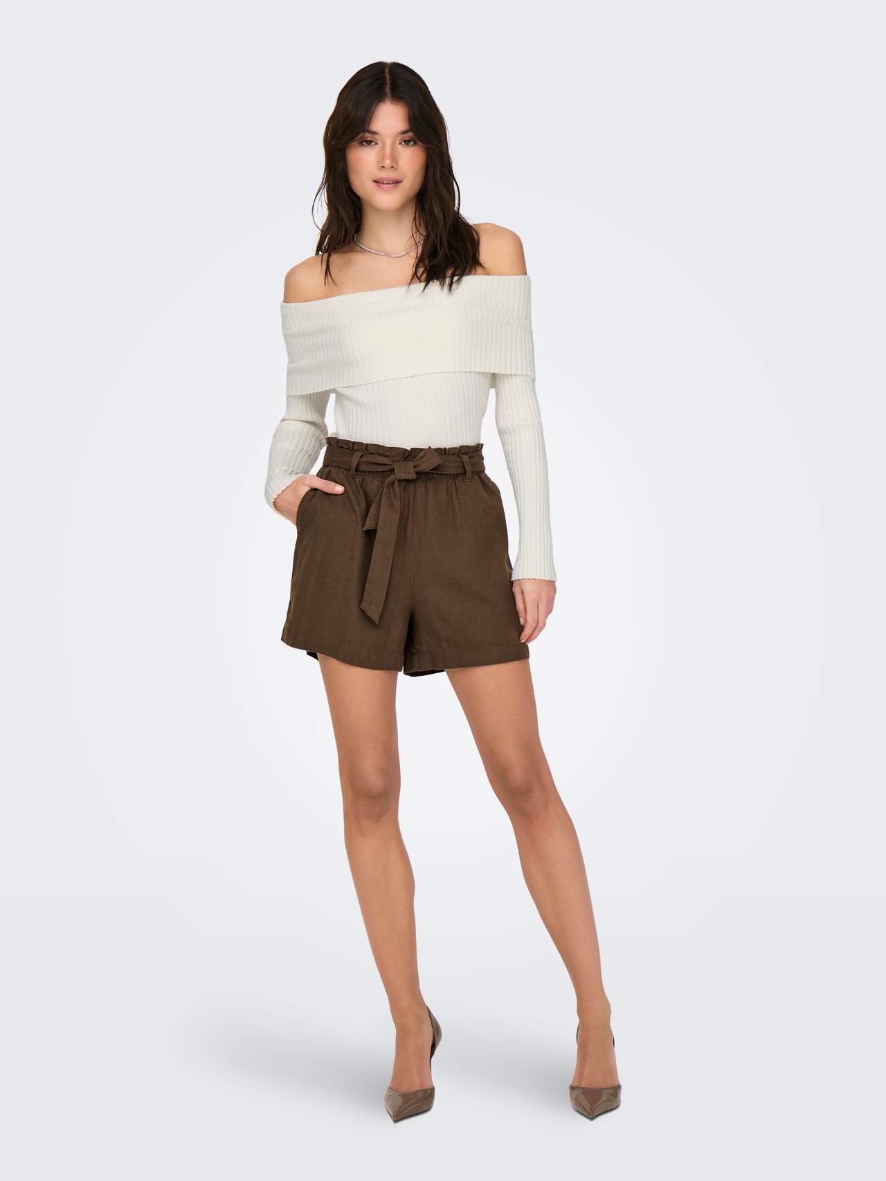 ONLY Regular fit Mid waist Shorts -Carafe - 15225921