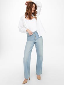ONLY Hohe Taille Jeans -Light Blue Denim - 15226069