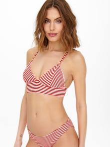 ONLY Triangle Bikini set -Mars Red - 15226275