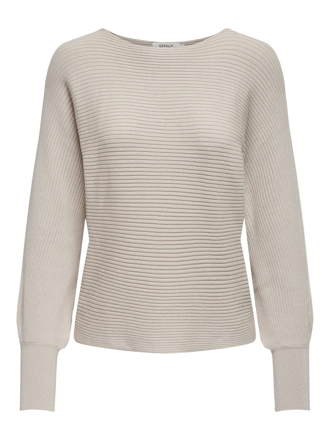 ONLY Boat neck High cuffs Pullover -Pumice Stone - 15226298