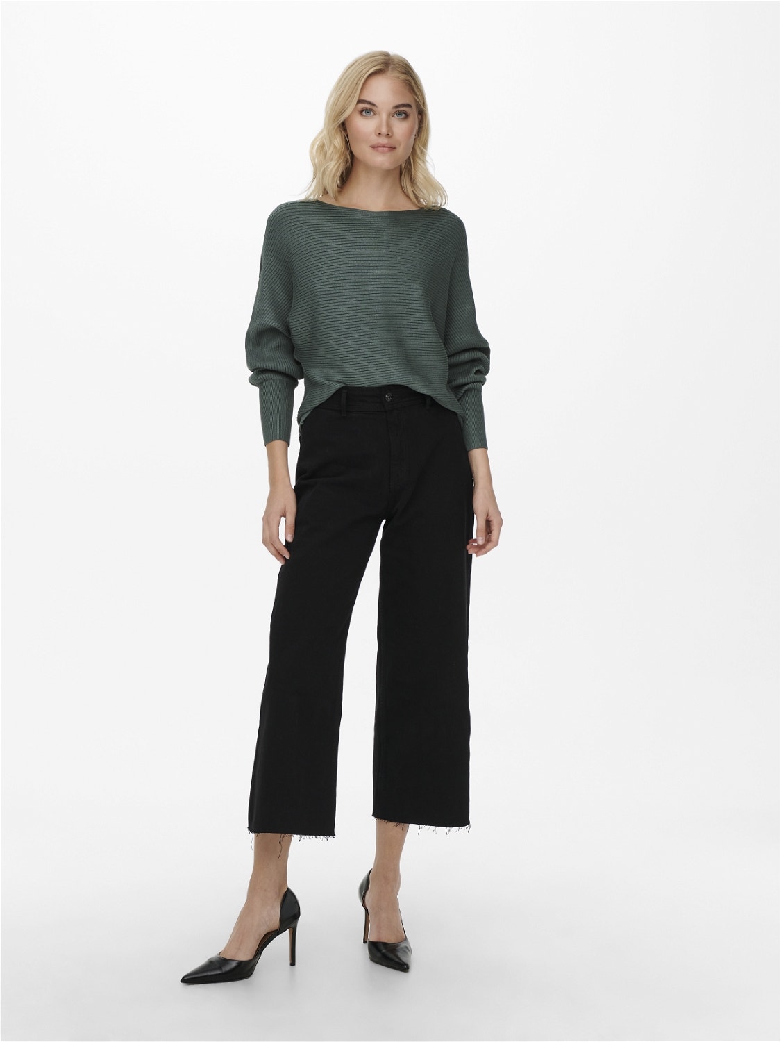 ONLY Pull-overs Col bateau Bas hauts -Balsam Green - 15226298
