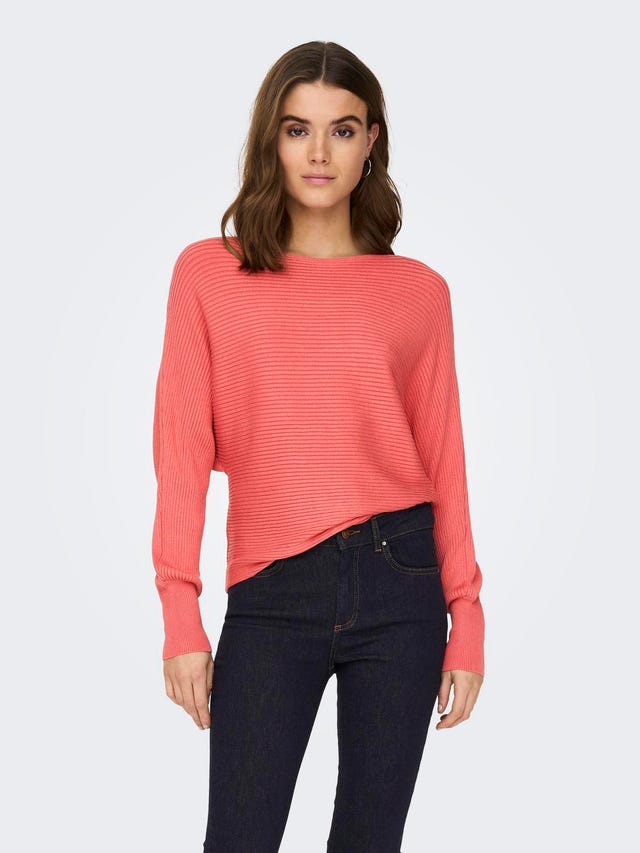 ONLY Boat neck High cuffs Pullover - 15226298