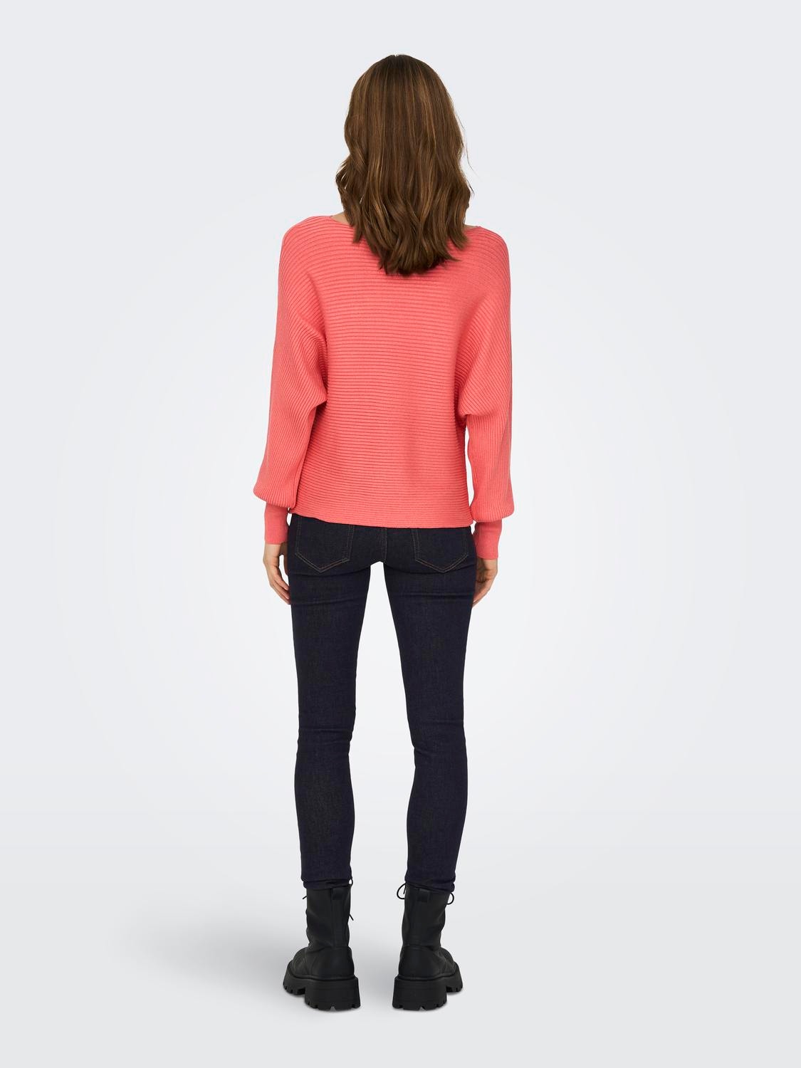 ONLY Pull-overs Col bateau Bas hauts -Tea Rose - 15226298