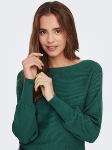 ONLY Boat neck High cuffs Pullover -Ponderosa Pine - 15226298