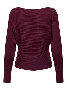 ONLY Short Knitted Pullover -Windsor Wine - 15226298