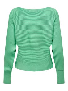 ONLY Boat neck High cuffs Pullover -Jade Cream - 15226298