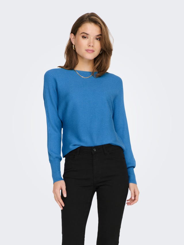 ONLY Boat neck High cuffs Pullover - 15226298