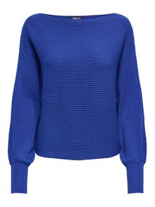 ONLY Boat neck High cuffs Pullover -Surf the Web - 15226298