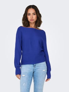 ONLY Boat neck High cuffs Pullover -Surf the Web - 15226298