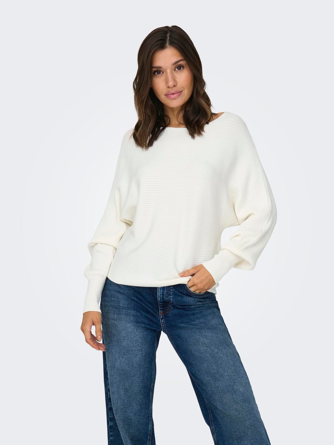 ONLY Pull-overs Col bateau Bas hauts -Snow White - 15226298