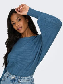 ONLY Boothals Hoge manchetten Pullover -Coronet Blue - 15226298