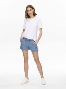 ONLY Relaxed Fit Mid waist Shorts -Medium Blue Denim - 15226321