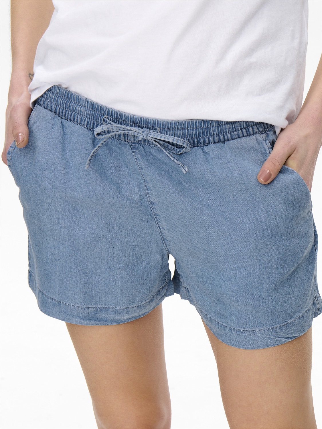 ONLY Locker geschnitten Mittlere Taille Shorts -Medium Blue Denim - 15226321