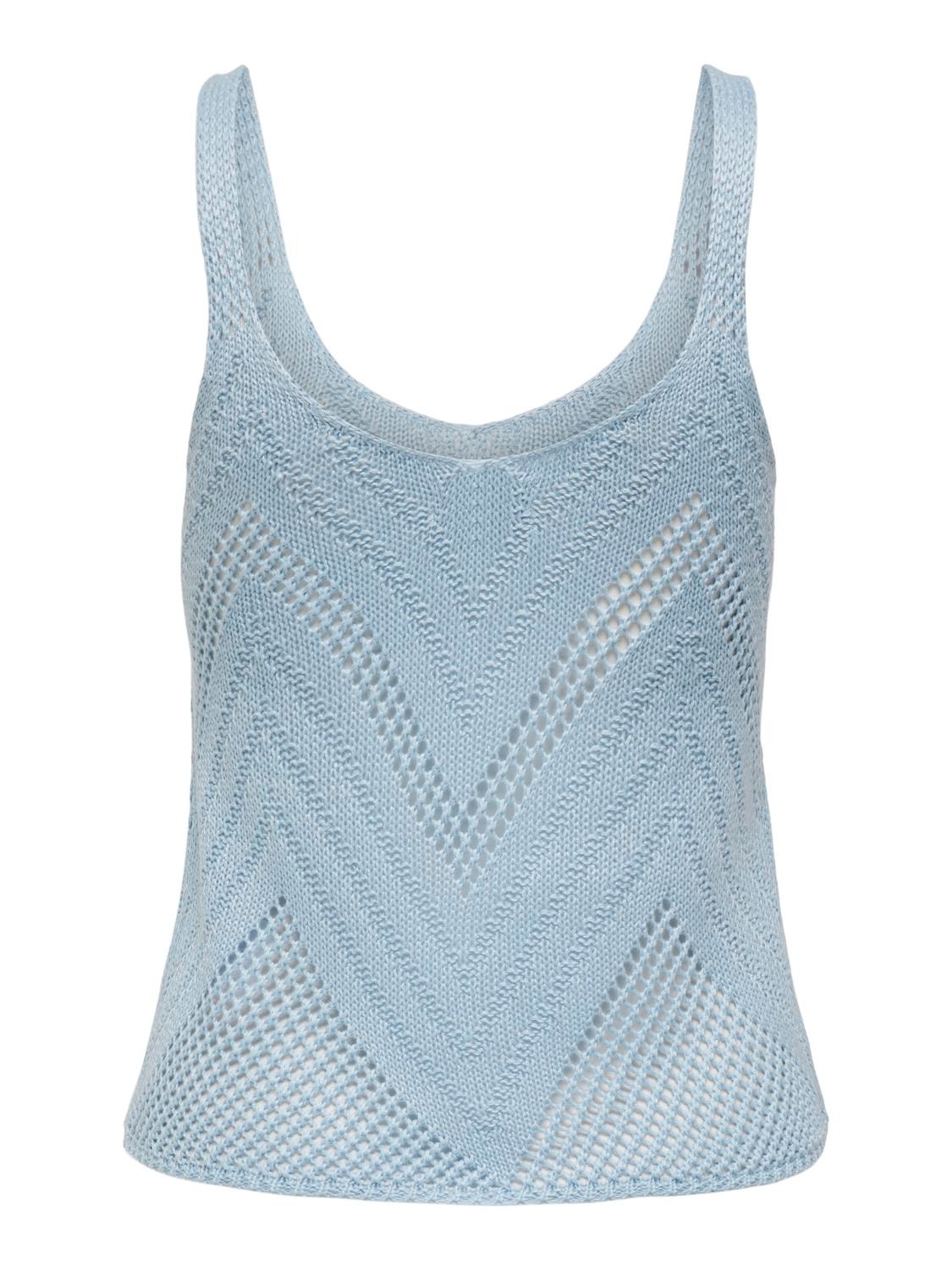 ONLY Textured Knitted Top -Cashmere Blue - 15226348