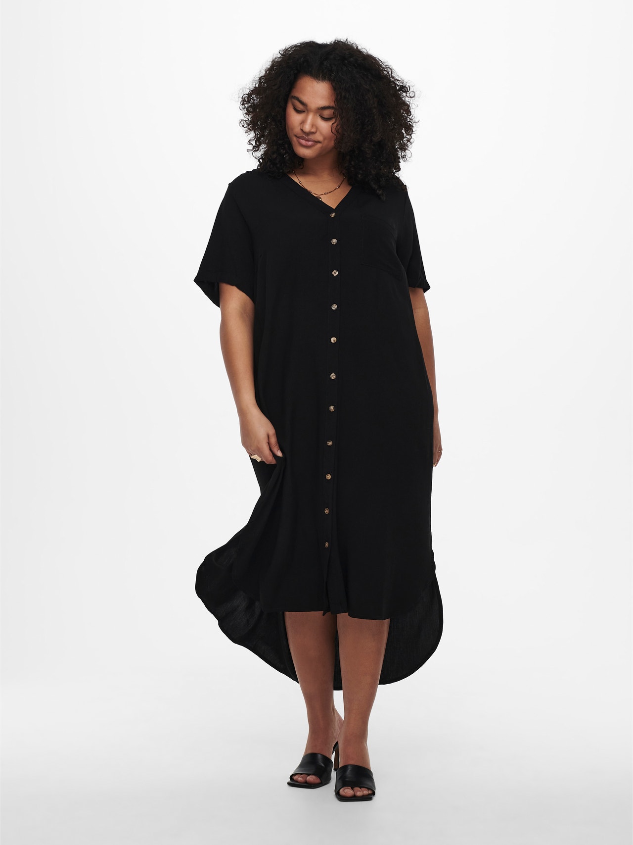 ONLY Curvy loose fit Blousejurk -Black - 15226675