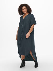 ONLY Curvy loose fitted Shirt dress -Blue Graphite - 15226675