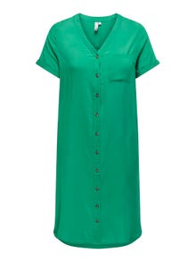 ONLY Curvy loose fit Skjortklänning -Green Bee - 15226675