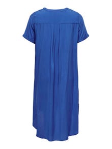 ONLY Normal geschnitten V-Ausschnitt Langes Kleid -Dazzling Blue - 15226675