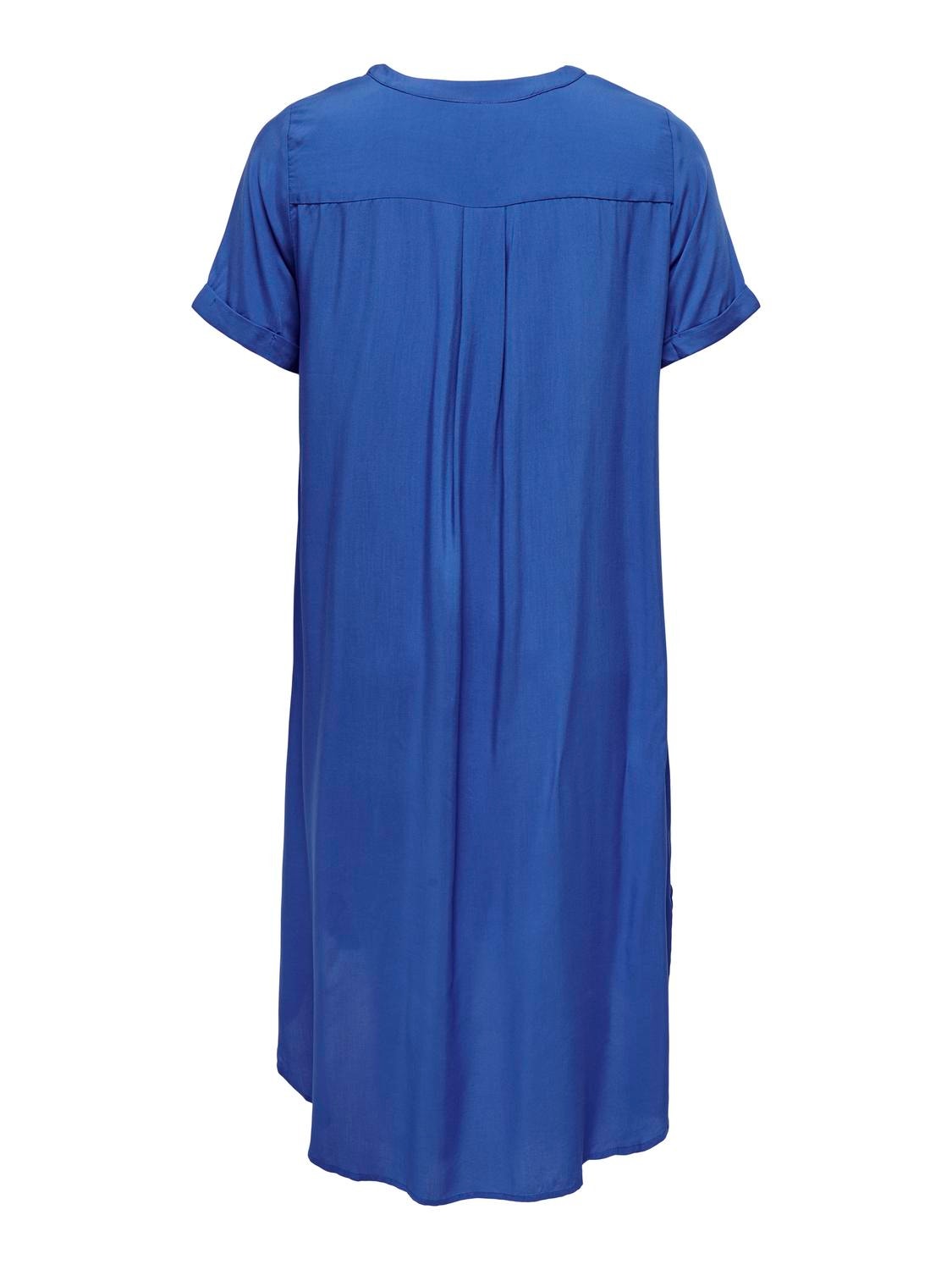 ONLY Regular Fit V-Neck Long dress -Dazzling Blue - 15226675