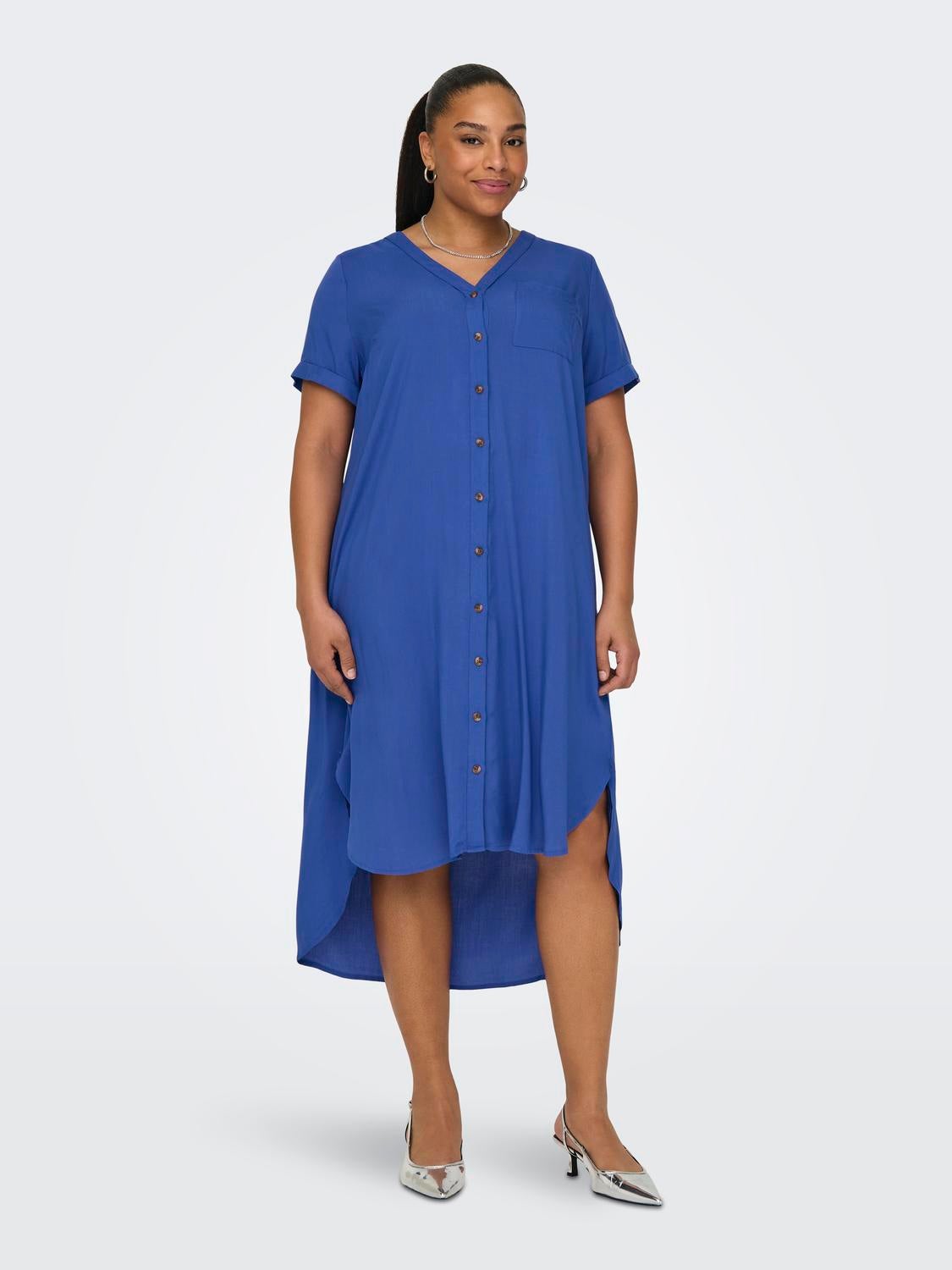 Voluptueuse ample Robe chemise Bleu moyen ONLY