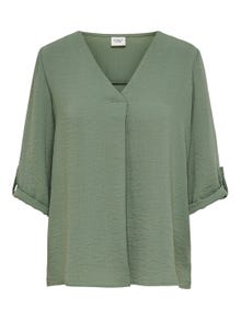 ONLY Solid colored 3/4 sleeved top -Sea Spray - 15226911