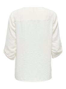 ONLY Unicolor Camiseta 3/4 -Cloud Dancer - 15226911