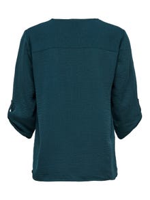 ONLY Solid colored 3/4 sleeved top -Reflecting Pond - 15226911