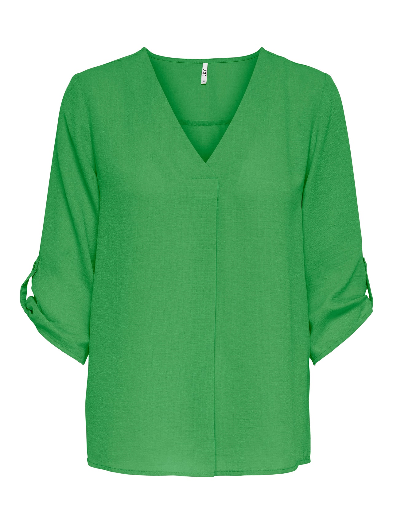 ONLY Loose fit V-Hals Mouwuiteinden met omslag Volumineuze mouwen Top -Kelly Green - 15226911